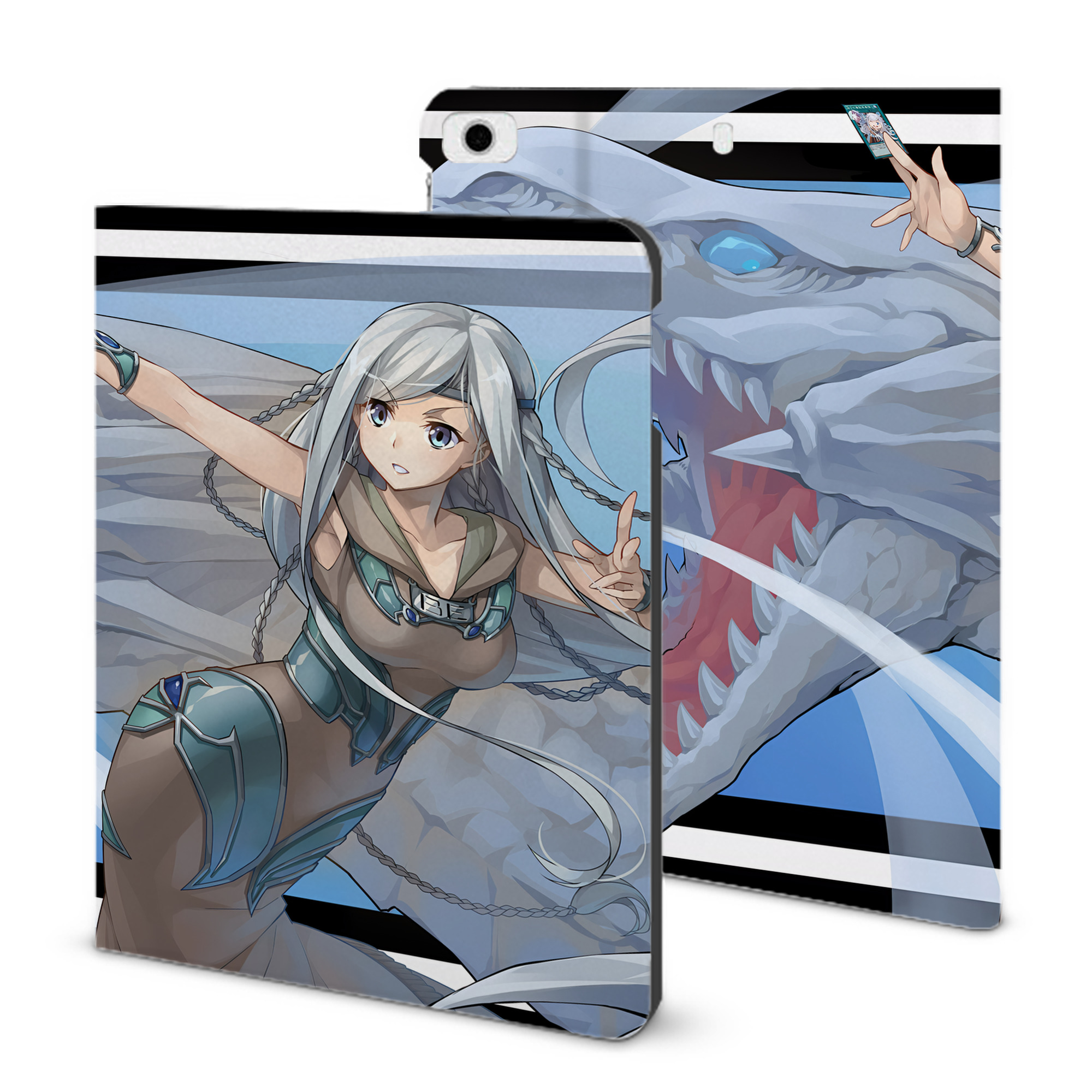 （画像用） 遊☆戯☆王 Yu-Gi-Oh! IPad ケース ブック型 PUレザー TPU 耐衝撃 軽量 薄型 ペン収納なし 全面保護 IPad 各モデル対応